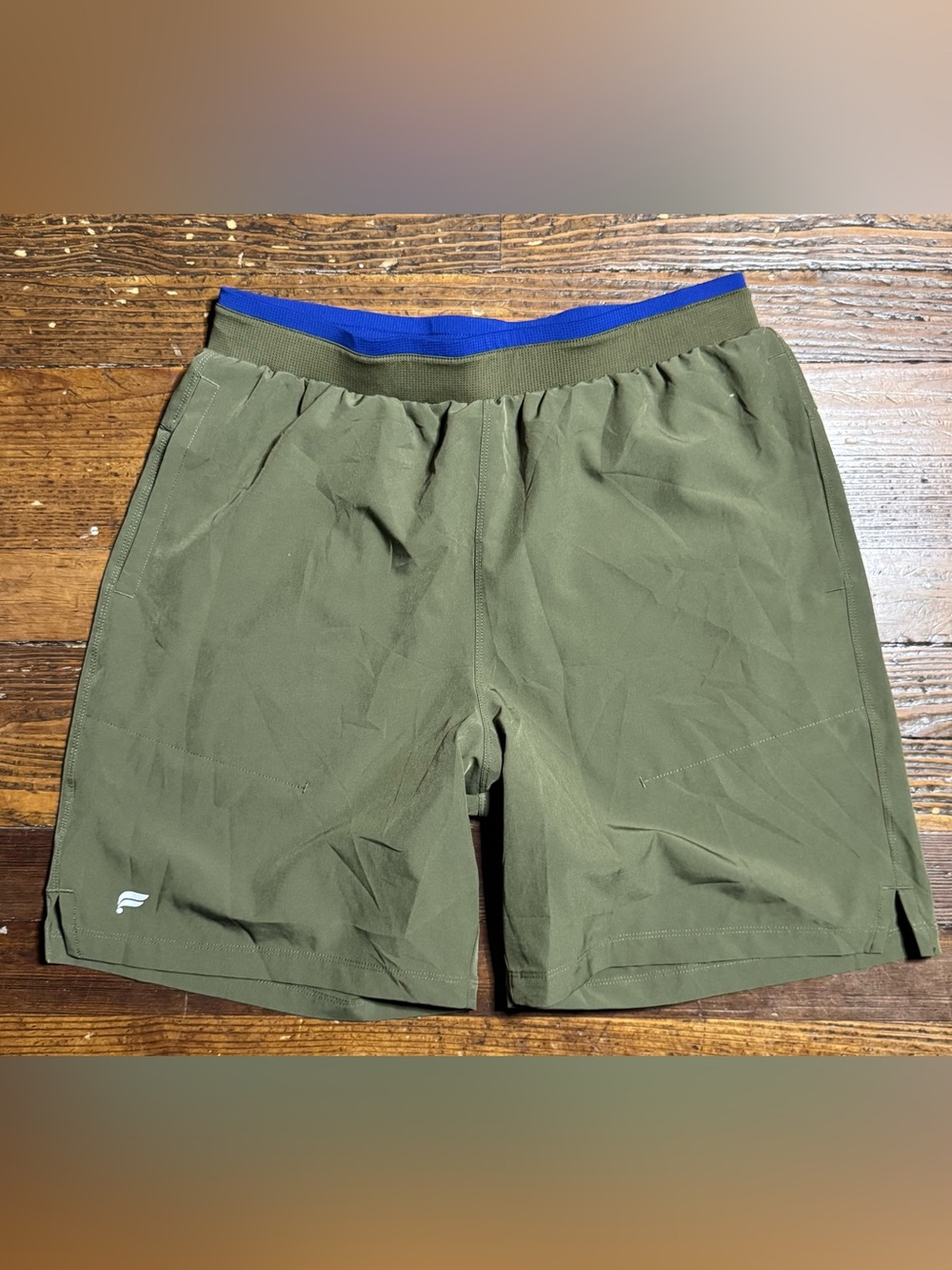 Fabletics Men's Athletic Shorts Color Olive Green 7” Medium